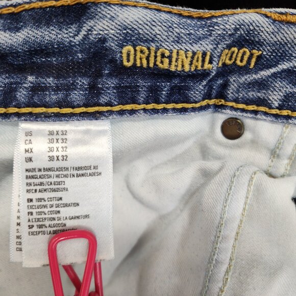 American Eagle Outfitters Distressed Original Bootcut Mens Jeans 30/32 Fit 33/32 - Picture 16 of 16